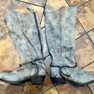 Stylish Gray Knee-High Women's Boots